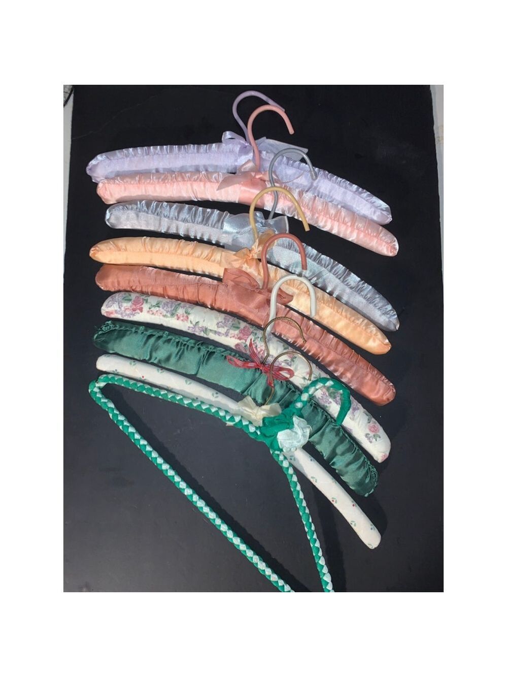 9 Unbranded Multicolor Fabric Padded Hangers One Size Closet Accessories